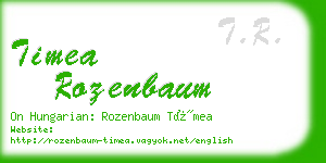 timea rozenbaum business card